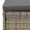 vidaXL Set mobilier de grădină cu perne, 5 piese, gri, poliratan