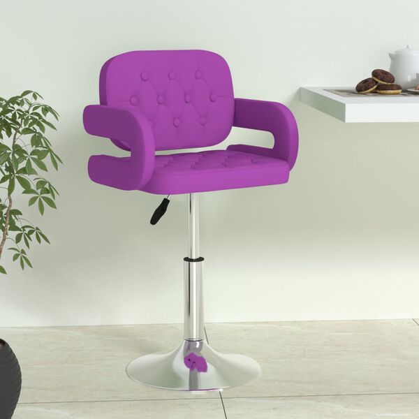 vidaXL Scaun de bar, violet, piele ecologică