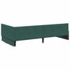 vidaXL Cadru de pat colțar cu headboard Verde &icirc;nchis 100 cm x 200 cm