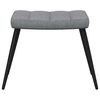 vidaXL Scaun de relaxare cu taburet, gri deschis,textil