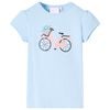 vidaXL Tricou pentru copii, albastru deschis, 116