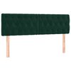 vidaXL Pat box spring cu saltea, verde &icirc;nchis, 140x190 cm, catifea