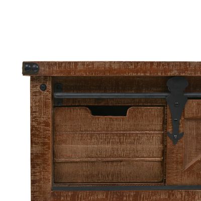 vidaXL Masă consolă din lemn masiv de brad, maro, 131x35,5x75 cm