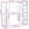 vidaXL Cadru de pat supraetajat cu birou Stejar Sonoma 90 x 190 cm