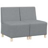 vidaXL Unitate Sofa Modulară Fără Brațe 2 buc. Gri deschis țesătură
