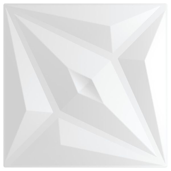 vidaXL Panouri de perete 12 buc. alb 50x50 cm XPS 3 m² stea