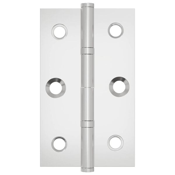 vidaXL Hinge Simplu 12 pcs Argintiu 58 x 35 x 1 mm Oțel