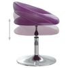 vidaXL Scaune de bucătărie pivotante, 2 buc, violet, piele ecologică