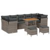 vidaXL Set de canapele pentru grădină cu pernă Manual 10 pcs Gri