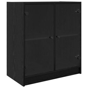 vidaXL Dulap lateral Stejar Negru 68 x 37 x 75,5 cm Lemn compozit