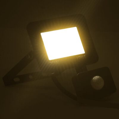 vidaXL Proiector LED cu senzor, 20 W, alb cald