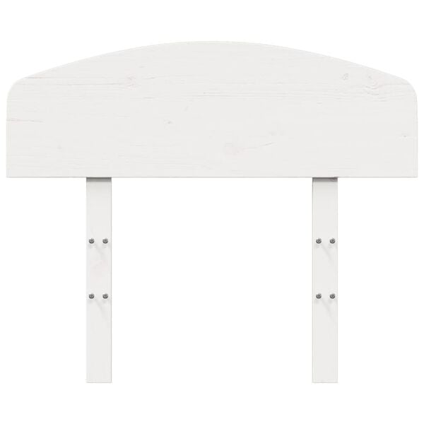 vidaXL Tăblie de pat, alb, 75 cm, lemn masiv de pin