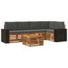 vidaXL Set de canapele de exterior 6 buc. Natural și Antracit