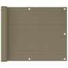vidaXL Paravan de balcon, gri taupe, 75x300 cm, HDPE