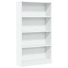vidaXL Bibliotecă, alb, 80x24x143 cm, lemn prelucrat