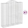vidaXL Coșuri gabion arcuite, 7 buc 200x50x200/220 cm, fier galvanizat