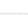 vidaXL Gard de grădină cu v&acirc;rf circular din oțel 1506x80 cm, negru
