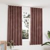 vidaXL Draperii opace 2 buc. roz antichizat 140x175 cm catifea cârlige