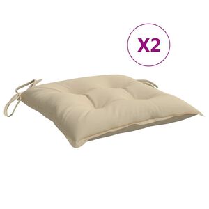 vidaXL Perne de scaun, 2 buc., bej, 50x50x7 cm, textil oxford
