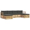 vidaXL Set de canapele de exterior 6 buc. Alb și antracit