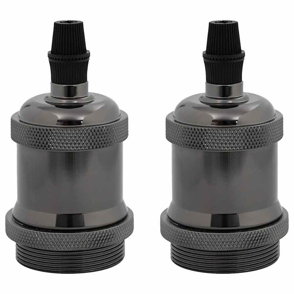 vidaXL Suporturi lămpi 2 buc Negru lucios E27