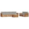 vidaXL Set de canapele de exterior 7 pcs Gri natural și deschis