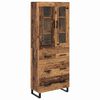 vidaXL Bufet 2 buc. Lemn Vechi 69,5 x 34 x 180 cm Lemn prelucrat