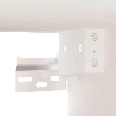 vidaXL Dulapuri de perete 2 buc., alb, 80x30x30 cm, lemn masiv de pin