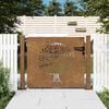 vidaXL Poartă de grădină 100x100 cm, oțel corten, design copac