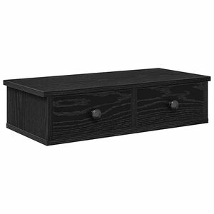 vidaXL Raft de perete cu sertare negru 60x28x15 cm lemn prelucrat