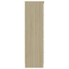 vidaXL Dulap sertare, alb&stejar Sonoma, 60x35x121 cm, lemn prelucrat