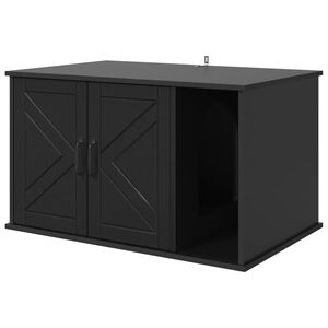 vidaXL Casa pentru pisici Negru 85 x 55 x 50,5 cm Lemn prelucrat