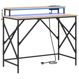 vidaXL Birou Stejar Sonoma 100 x 50 x 86,5 cm Lemn prelucrat