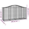 vidaXL Coșuri gabion arcuite 14 buc, 200x50x100/120cm, fier galvanizat