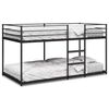 vidaXL Pat supraetajat fără saltea negru 80x200 cm oțel