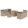 vidaXL Set de canapele pentru grădină 9 pcs Beige și gri deschis