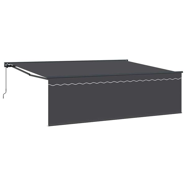 vidaXL Cortina Retractabilă Manual Antracit 450 &times; 300 cm