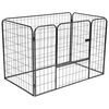 vidaXL Țarc solid pentru c&acirc;ini, negru, 120x80x70 cm, oțel
