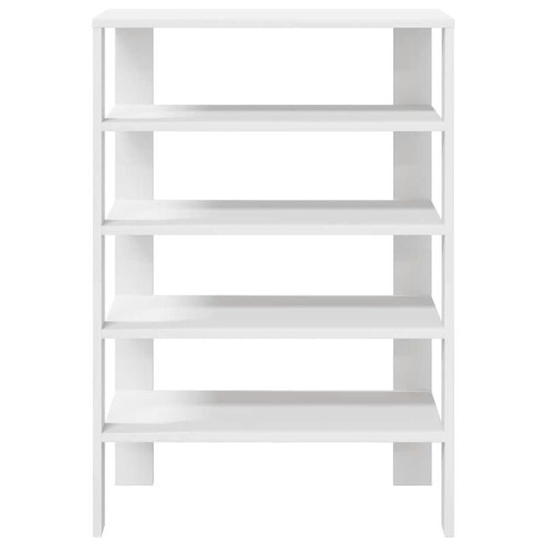 vidaXL Suport pentru &icirc;ncălțăminte alb 61x32x87,5 cm lemn prelucrat