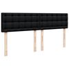 vidaXL Pat box spring cu saltea, negru, 180x200 cm, catifea