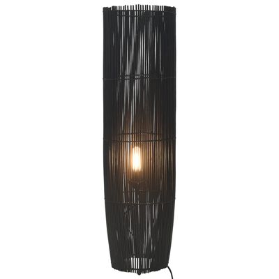 vidaXL Lampă de podea, negru, 52 cm, răchită, E27
