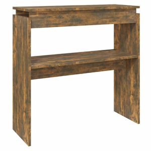 vidaXL Măsuță consolă, stejar fumuriu, 80x30x80 cm, lemn prelucrat