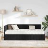 vidaXL Cadru de pat colțar cu saltea cu headboard 2 pcs Negru Catifea