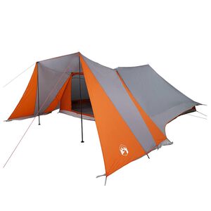 vidaXL Cort Tipi Gri și Portocalie 660 x 456 x 200 cm tafta
