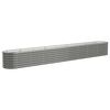 vidaXL Strat &icirc;nălțat grădină gri 332x40x36cm oțel galvanizat
