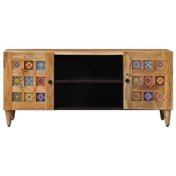 vidaXL Cabinet TV natural 105 x 33,5 x 46 cm Lemn de mango solid