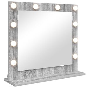 vidaXL Oglindă de toaletă Gri Sonoma 60 x 55 x 18 cm Dreptunghiular