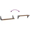 vidaXL Șemele de perete cu raft 2 pcs Lemn Vechi 60 x 15 x 15,5 cm