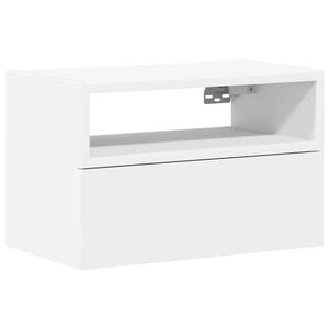 vidaXL Noptieră de perete, alb, 45x26x28,5 cm