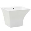 vidaXL Chiuvetă ceramică suspendată pe perete, alb, 500x450x410 mm